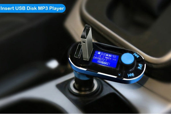 Wireless Handsfree Bluetooth FM Transmitter / Bluetooth Receiver With MP3 Player, Dual 2.1A USB Charger
