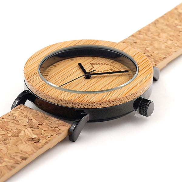 FREE!! RFID Pocket Cork Wallet  with a buy of this BOBO BIRD Bamboo and cork Watch