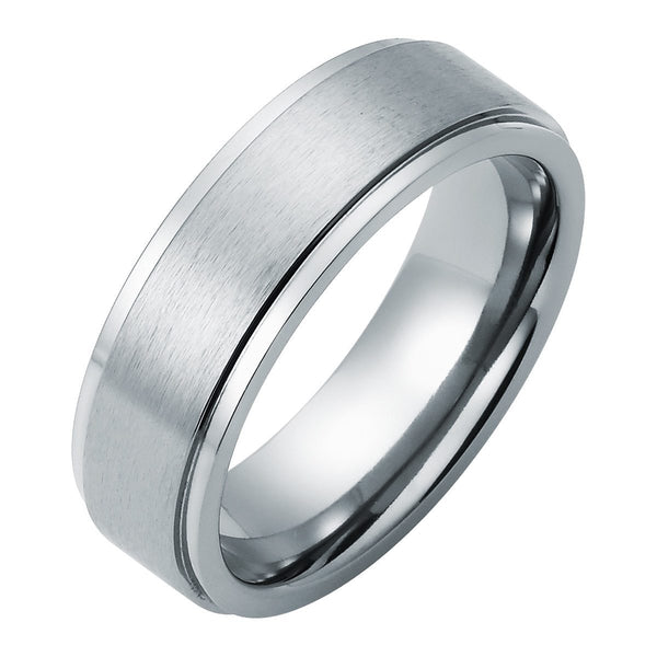 Boston Bay Diamonds Comfort Fit 7mm Titanium Men's Wedding Band Ring