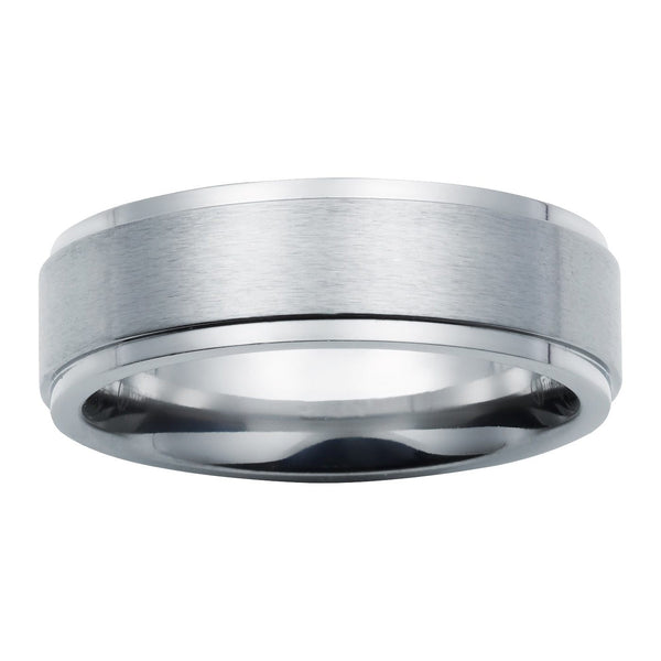 Boston Bay Diamonds Comfort Fit 7mm Titanium Men's Wedding Band Ring