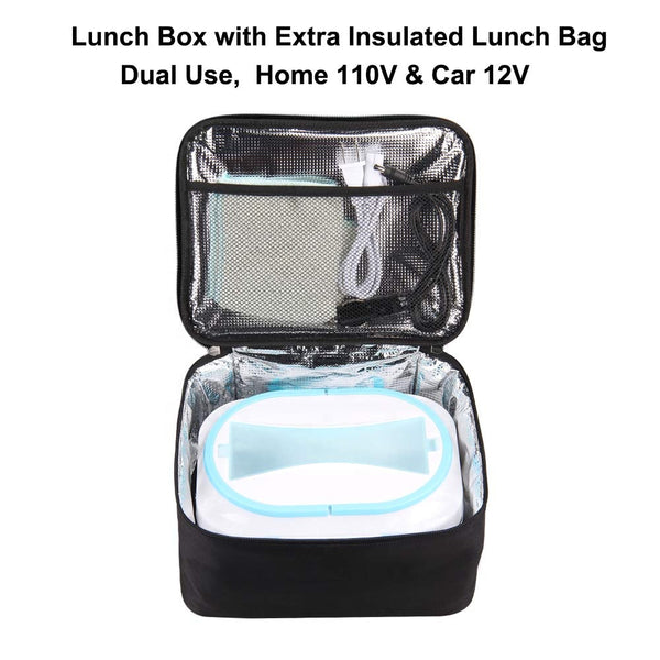 Electric Heating Lunch Box stainless steel Plastic 12V and 110V Dual Use