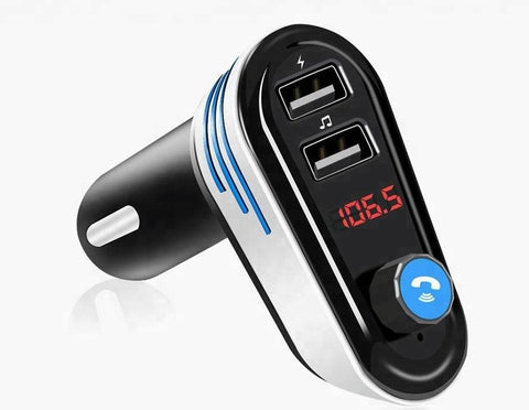 Dual USB car fm transmitter charger hands free wireless Bluetooth