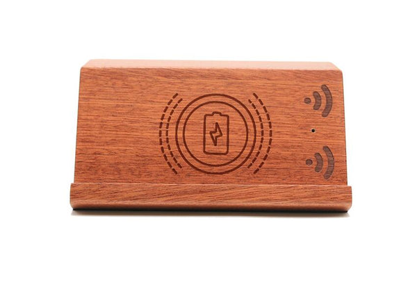 2 in1 wooden wireless charger with speaker