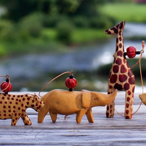 African Animals Ornament Set