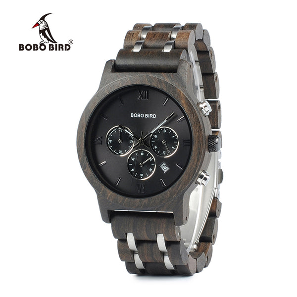Wood Watches Men Business Luxury Stop Watch