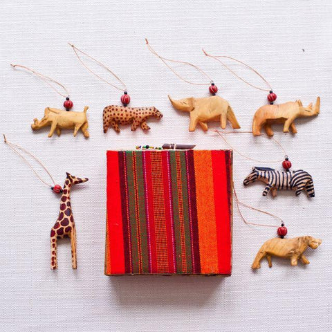African Animals Ornament Set